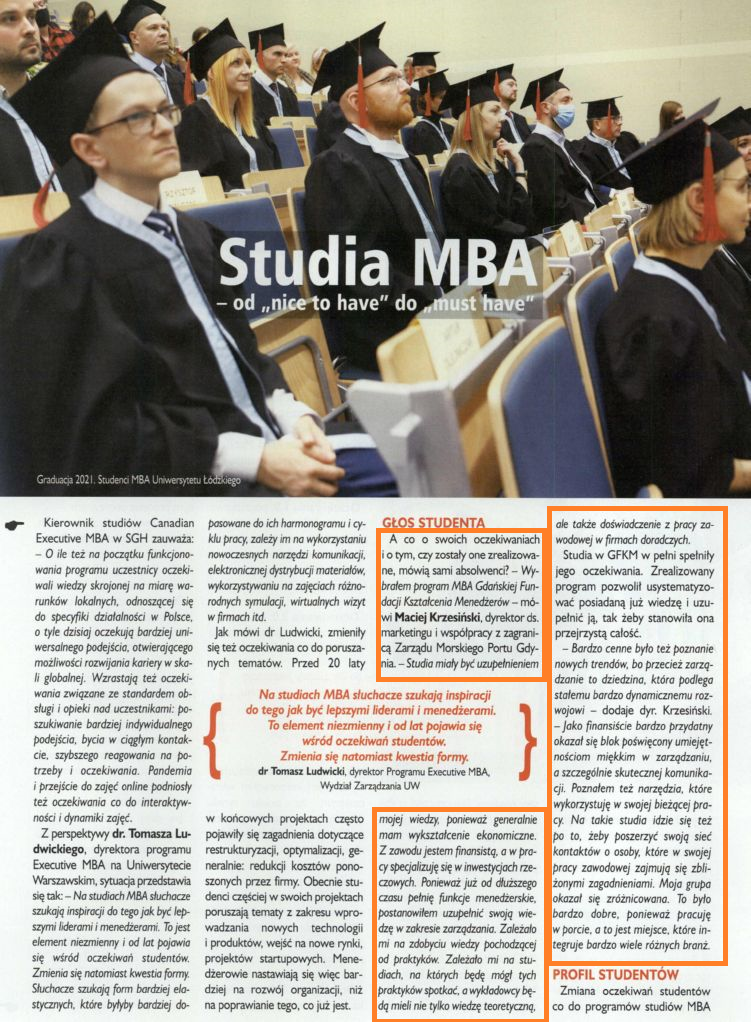 opinie mba gfkm