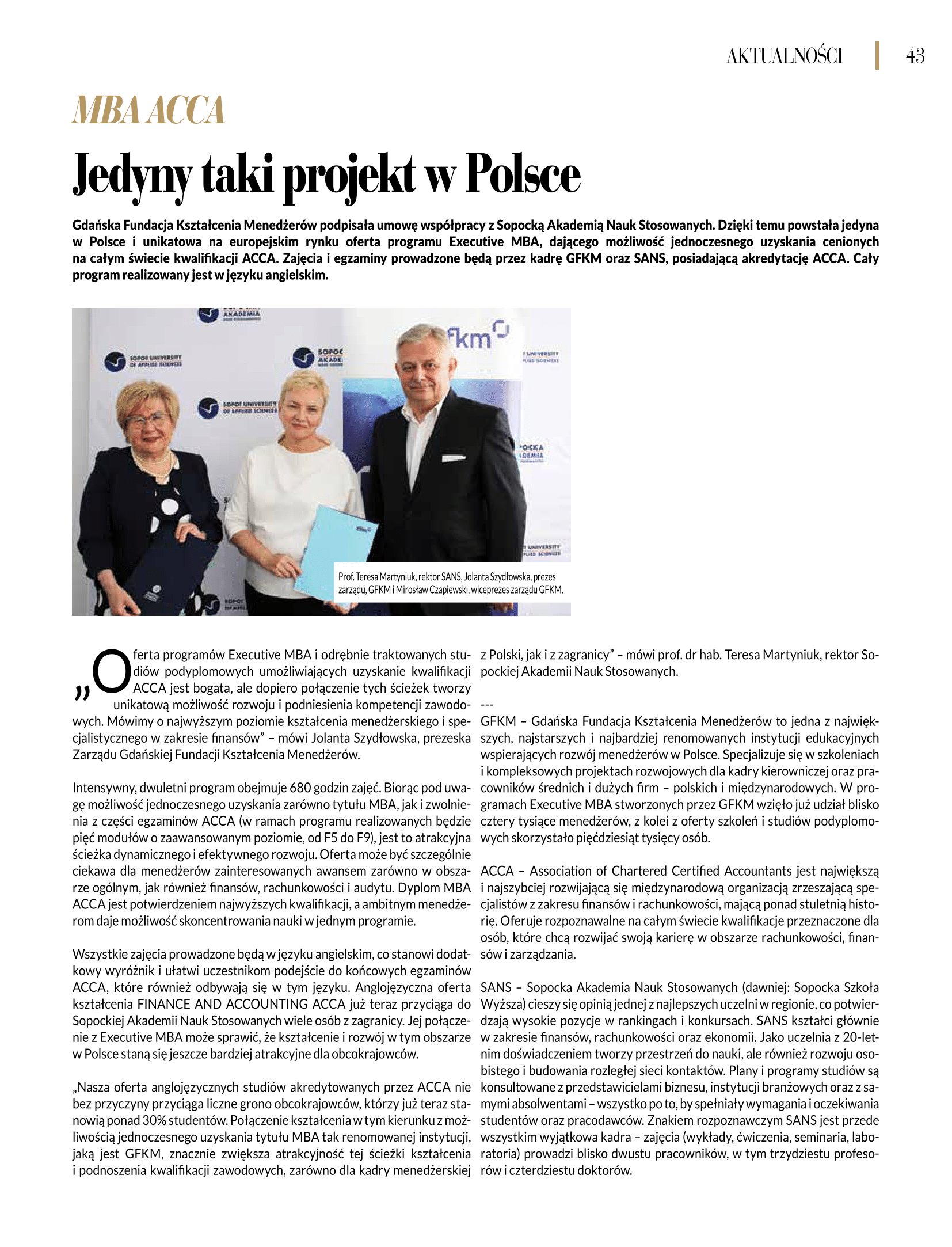 MBA ACCA w Magazynie Pomorskim