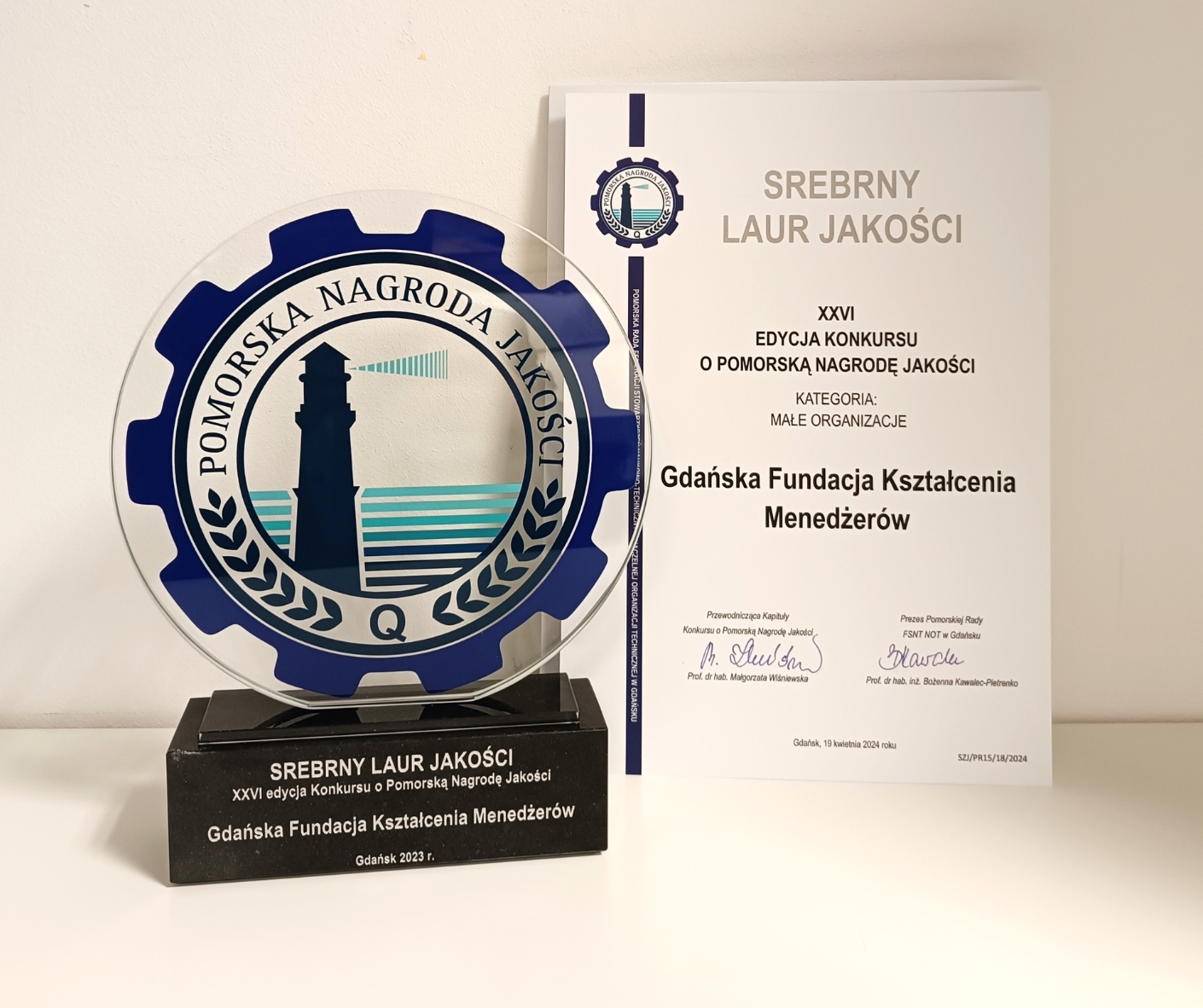 GFKM Srebrny Laur Jakości Pomorska Nagroda